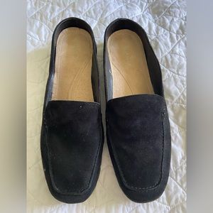 Easy spirit black suede mules
